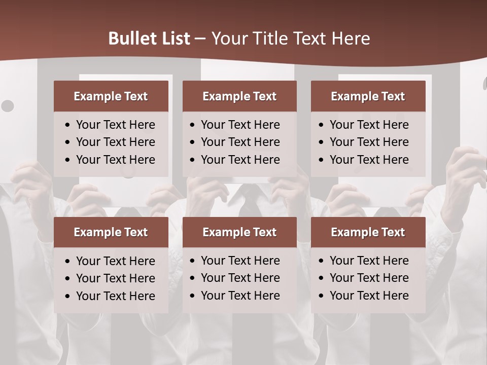 A Group Of People Holding Up Masks With Faces Drawn On Them PowerPoint Template
