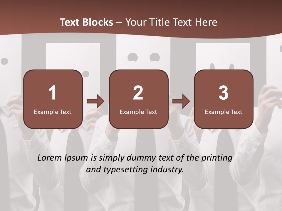 A Group Of People Holding Up Masks With Faces Drawn On Them PowerPoint Template