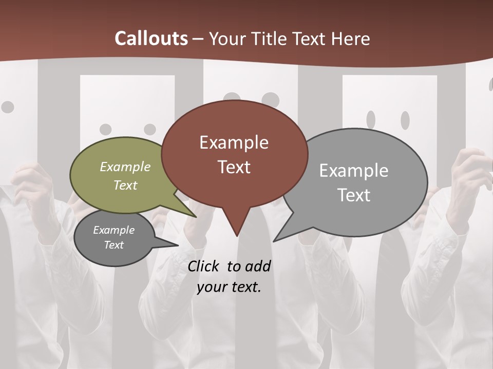 A Group Of People Holding Up Masks With Faces Drawn On Them PowerPoint Template