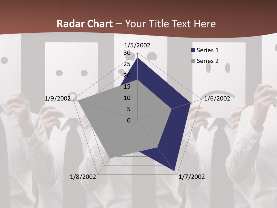 A Group Of People Holding Up Masks With Faces Drawn On Them PowerPoint Template