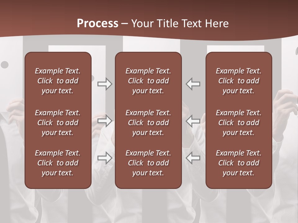A Group Of People Holding Up Masks With Faces Drawn On Them PowerPoint Template