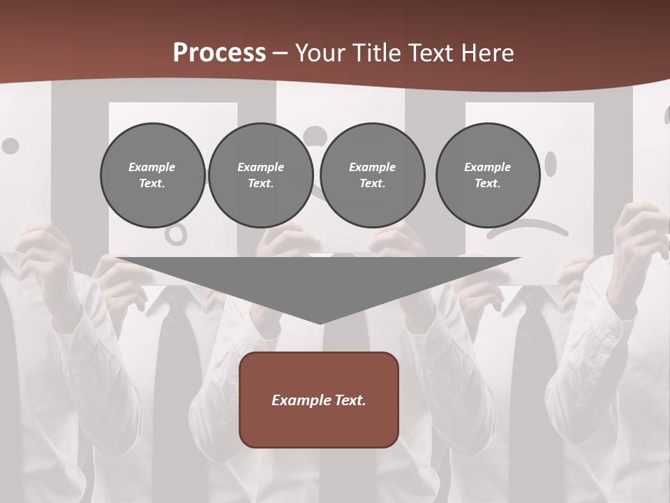 A Group Of People Holding Up Masks With Faces Drawn On Them PowerPoint Template