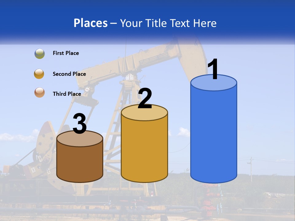 An Oil Pump With A Blue Sky In The Background PowerPoint Template