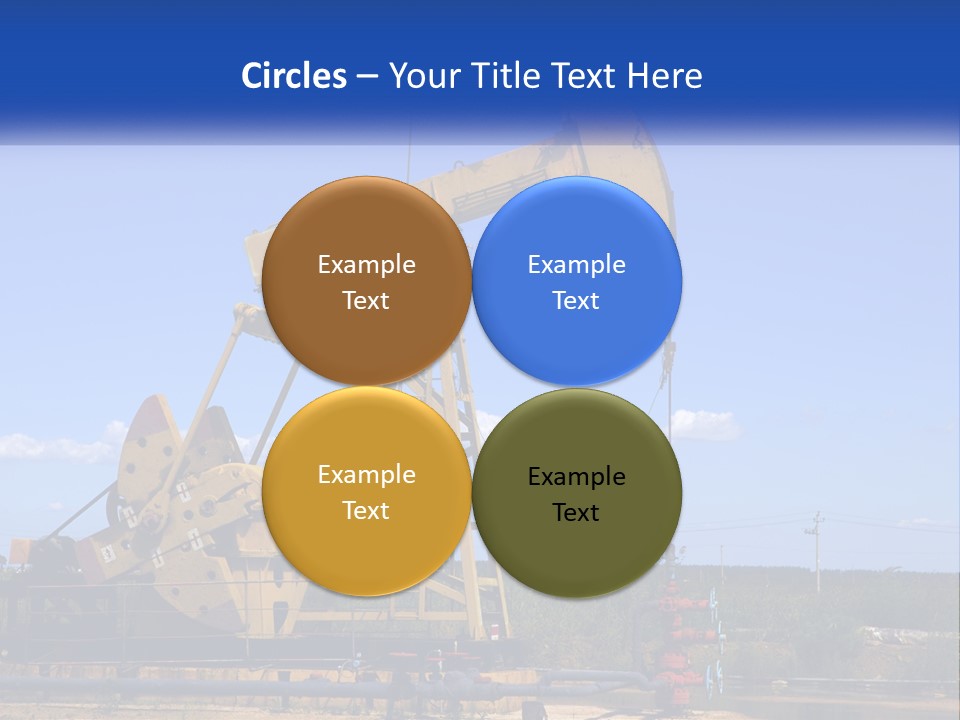 An Oil Pump With A Blue Sky In The Background PowerPoint Template