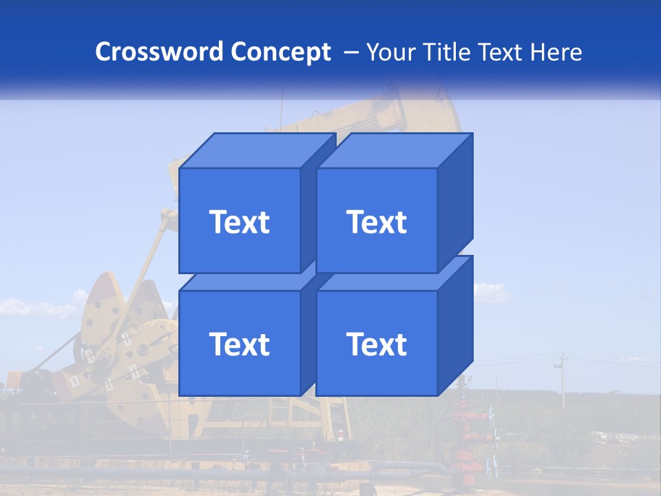 An Oil Pump With A Blue Sky In The Background PowerPoint Template