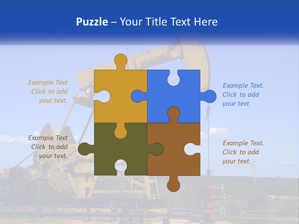 An Oil Pump With A Blue Sky In The Background PowerPoint Template