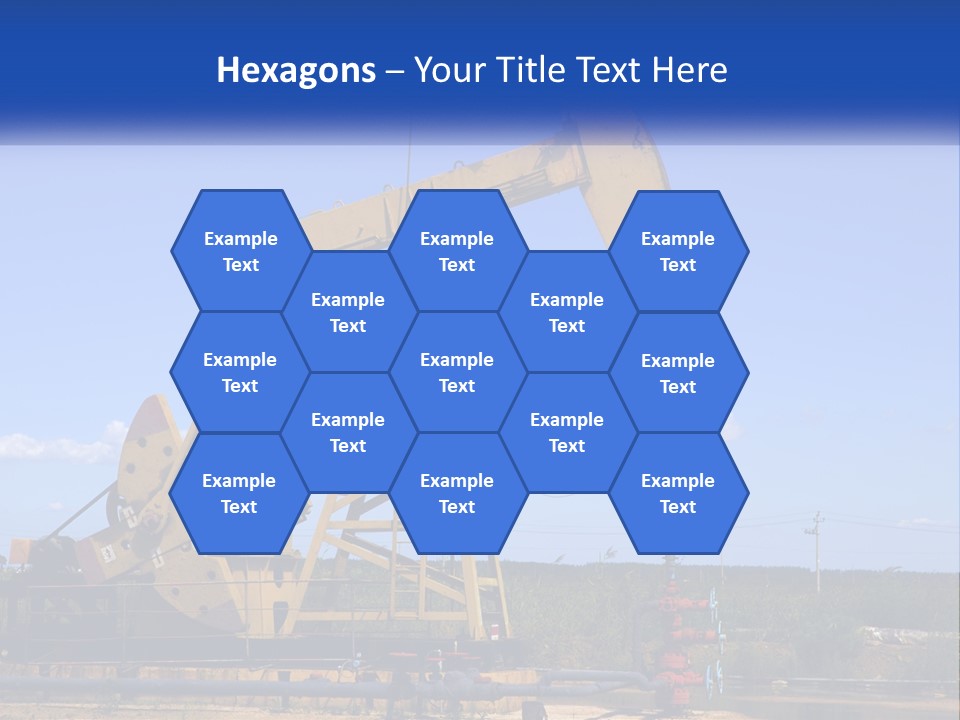 An Oil Pump With A Blue Sky In The Background PowerPoint Template