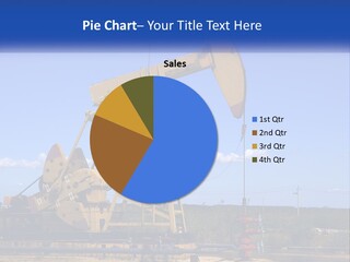 An Oil Pump With A Blue Sky In The Background PowerPoint Template