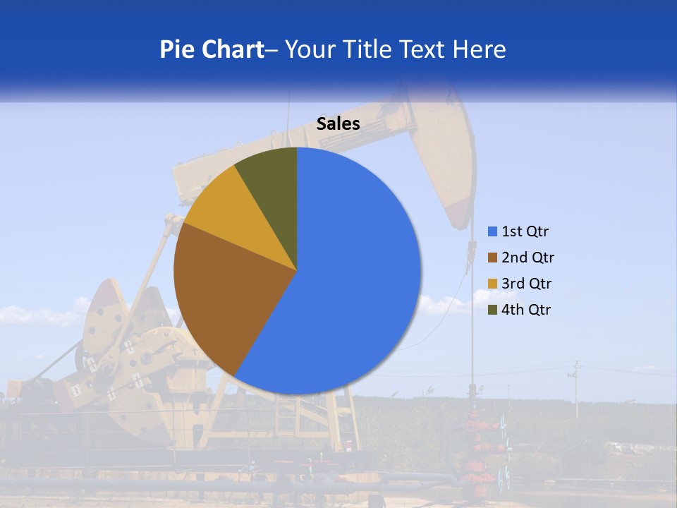 An Oil Pump With A Blue Sky In The Background PowerPoint Template