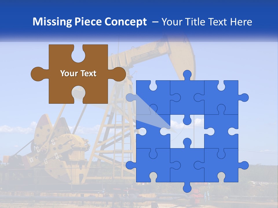 An Oil Pump With A Blue Sky In The Background PowerPoint Template