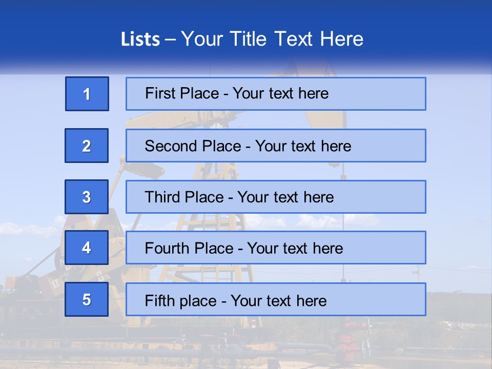 An Oil Pump With A Blue Sky In The Background PowerPoint Template