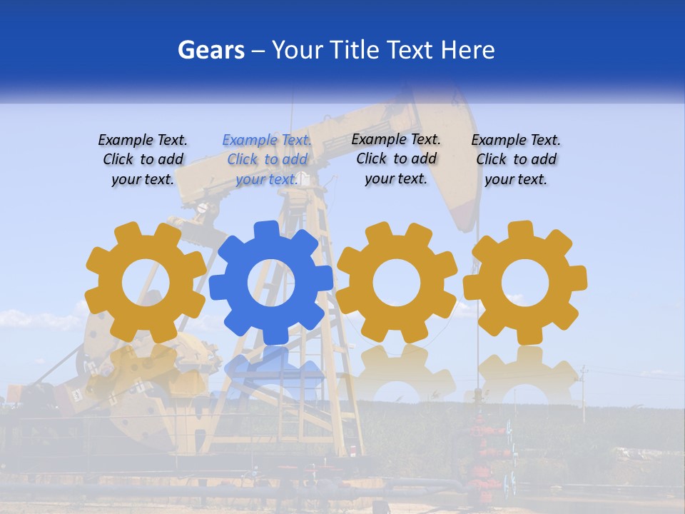 An Oil Pump With A Blue Sky In The Background PowerPoint Template