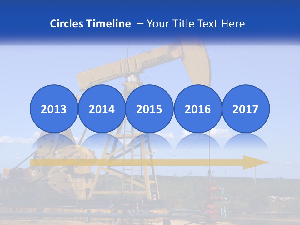 An Oil Pump With A Blue Sky In The Background PowerPoint Template
