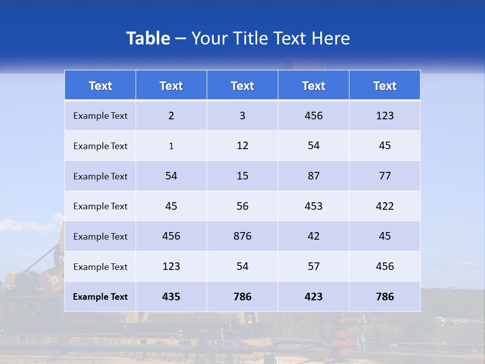 An Oil Pump With A Blue Sky In The Background PowerPoint Template