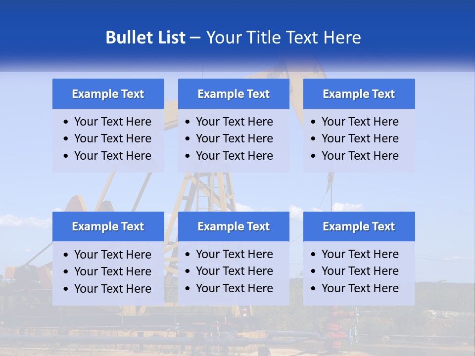 An Oil Pump With A Blue Sky In The Background PowerPoint Template