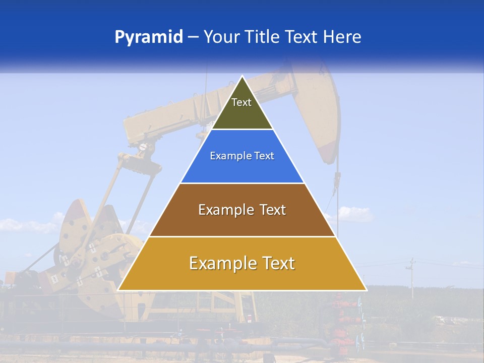 An Oil Pump With A Blue Sky In The Background PowerPoint Template