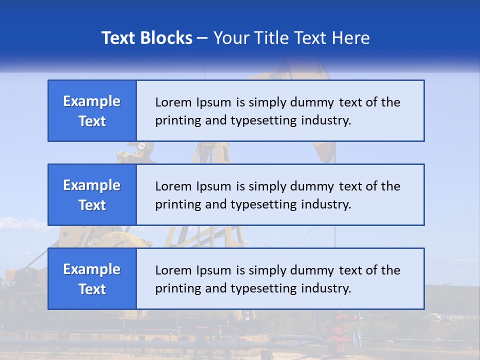 An Oil Pump With A Blue Sky In The Background PowerPoint Template