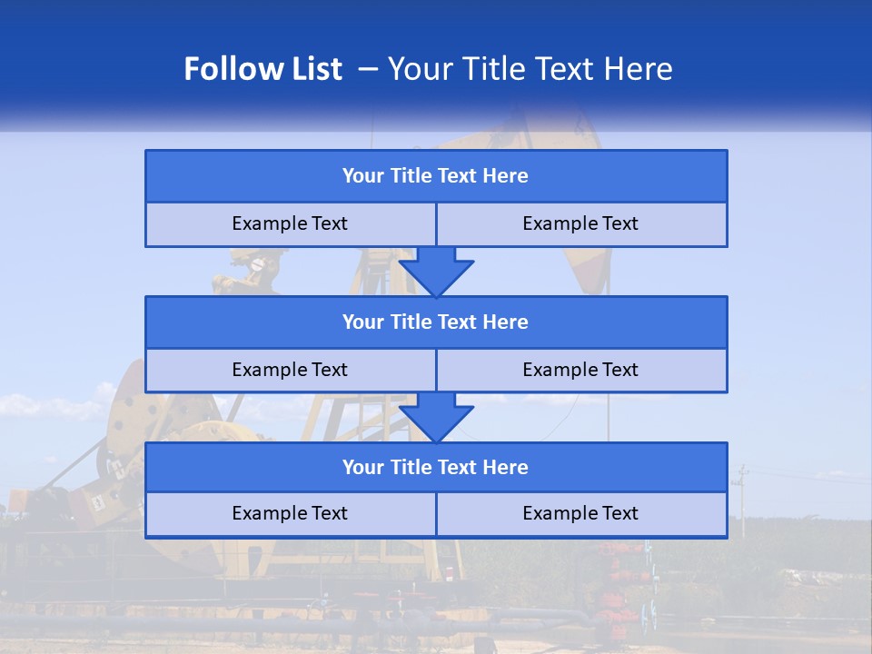 An Oil Pump With A Blue Sky In The Background PowerPoint Template