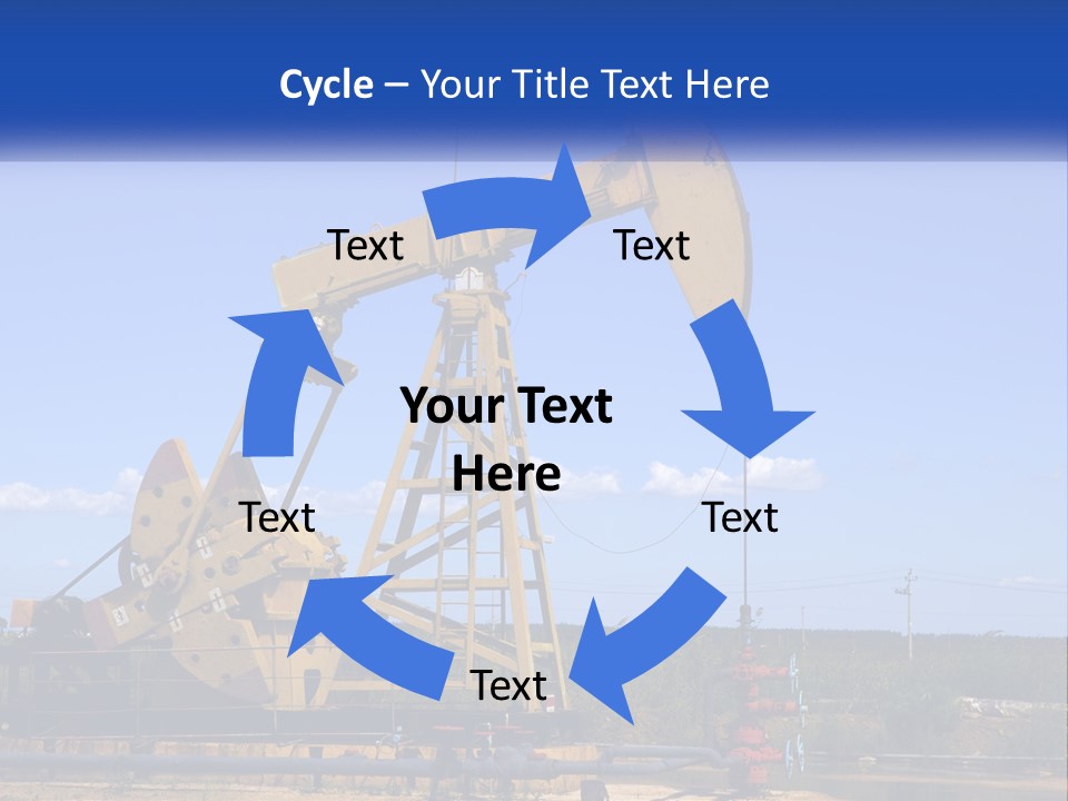 An Oil Pump With A Blue Sky In The Background PowerPoint Template