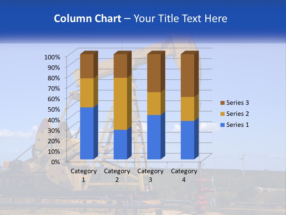 An Oil Pump With A Blue Sky In The Background PowerPoint Template