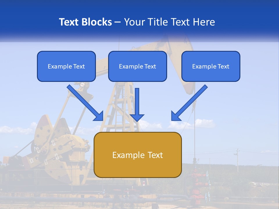 An Oil Pump With A Blue Sky In The Background PowerPoint Template