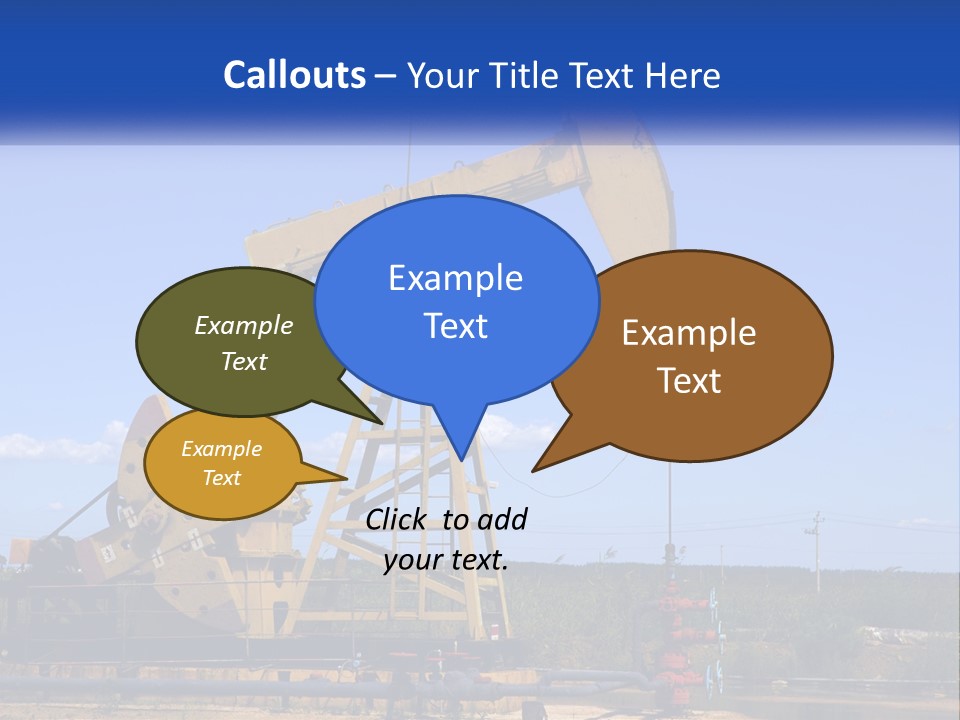 An Oil Pump With A Blue Sky In The Background PowerPoint Template