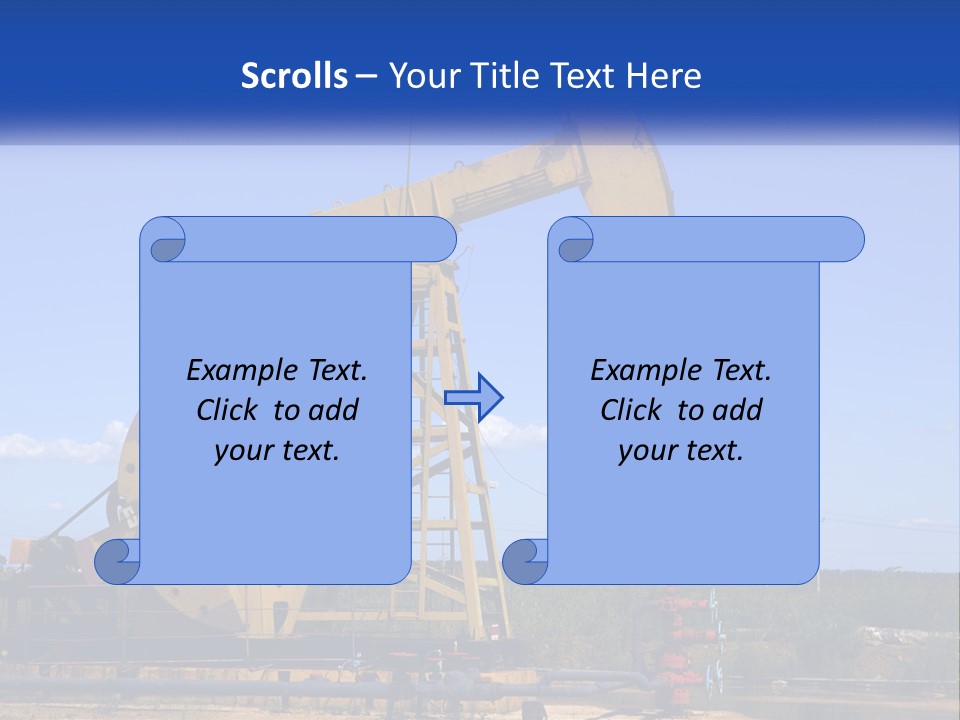 An Oil Pump With A Blue Sky In The Background PowerPoint Template