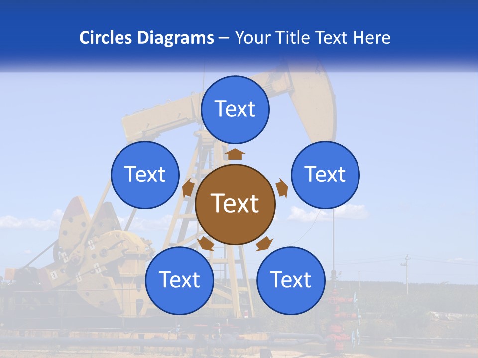 An Oil Pump With A Blue Sky In The Background PowerPoint Template