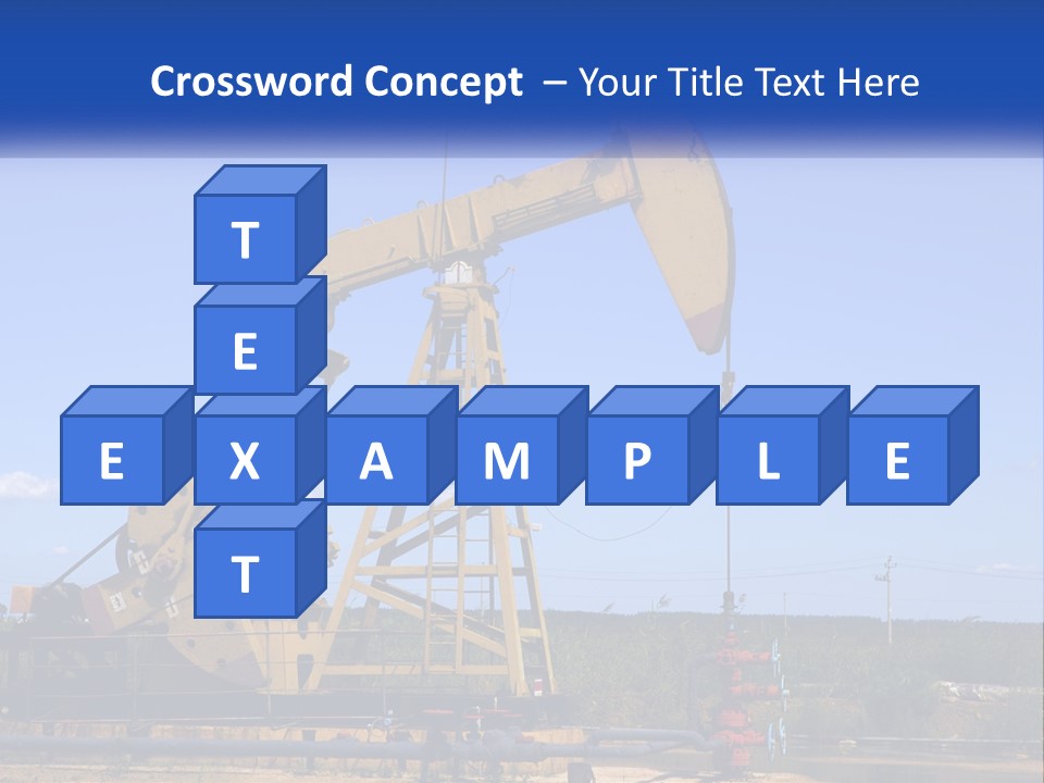 An Oil Pump With A Blue Sky In The Background PowerPoint Template