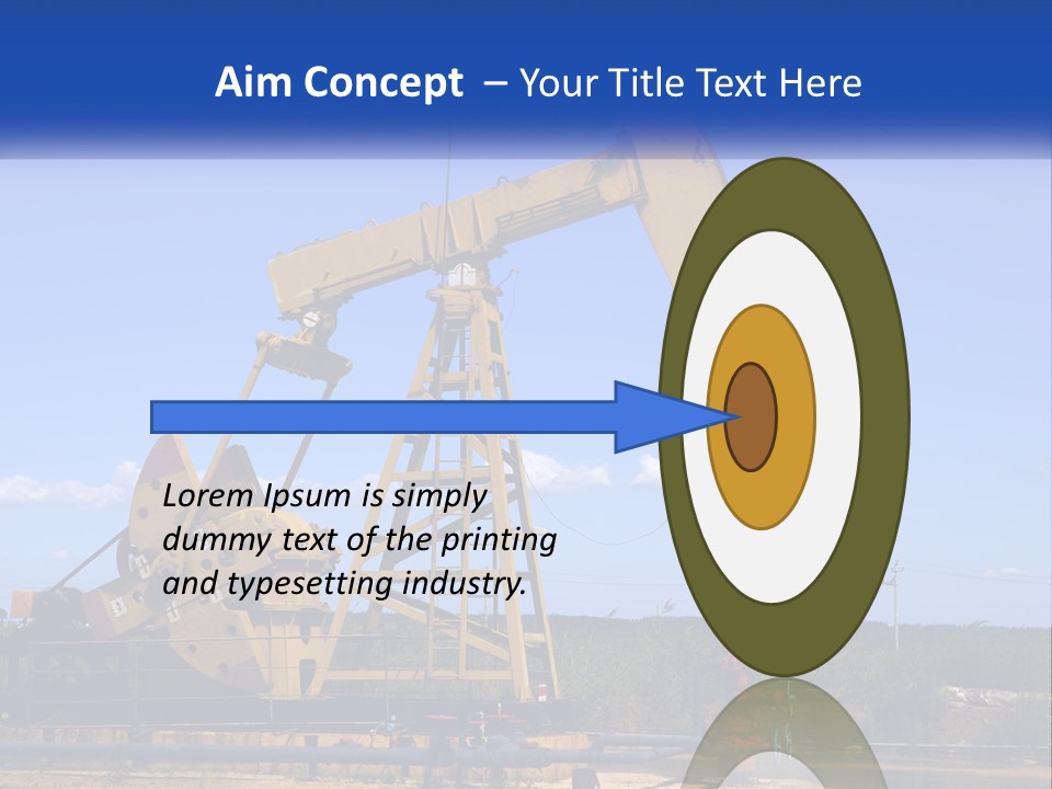 An Oil Pump With A Blue Sky In The Background PowerPoint Template