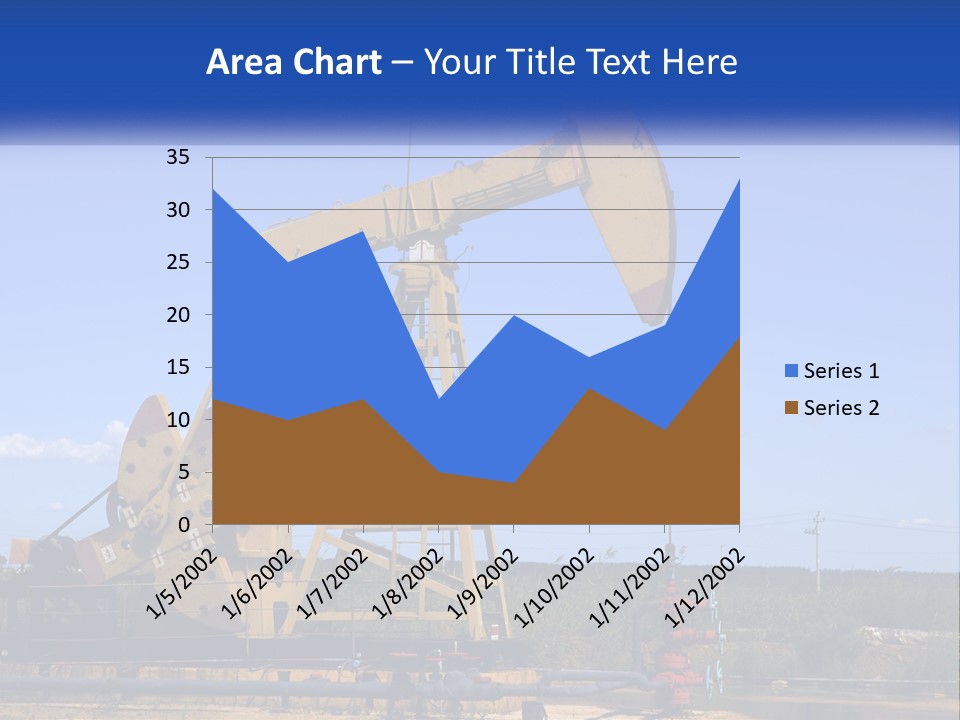 An Oil Pump With A Blue Sky In The Background PowerPoint Template