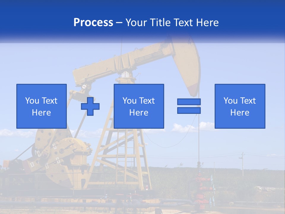 An Oil Pump With A Blue Sky In The Background PowerPoint Template
