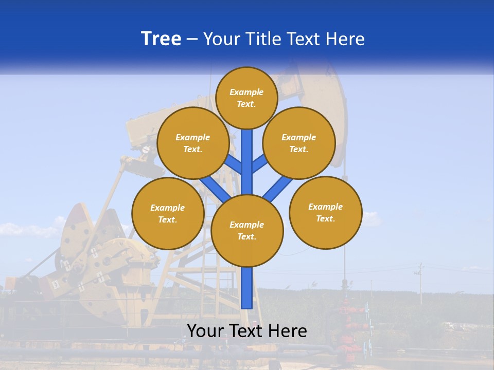 An Oil Pump With A Blue Sky In The Background PowerPoint Template