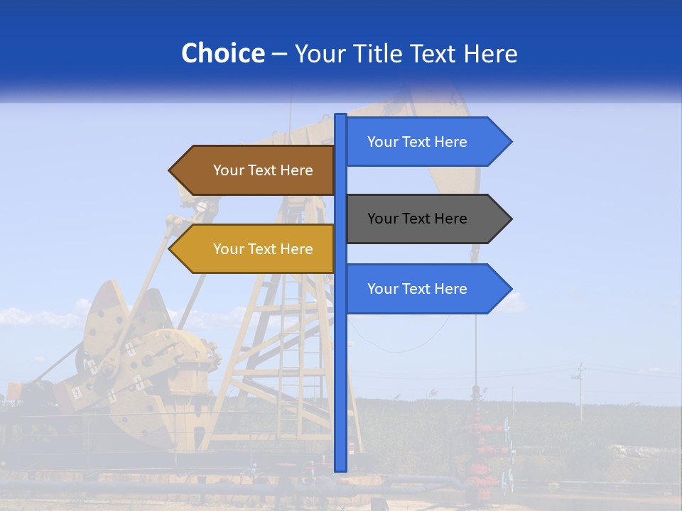 An Oil Pump With A Blue Sky In The Background PowerPoint Template