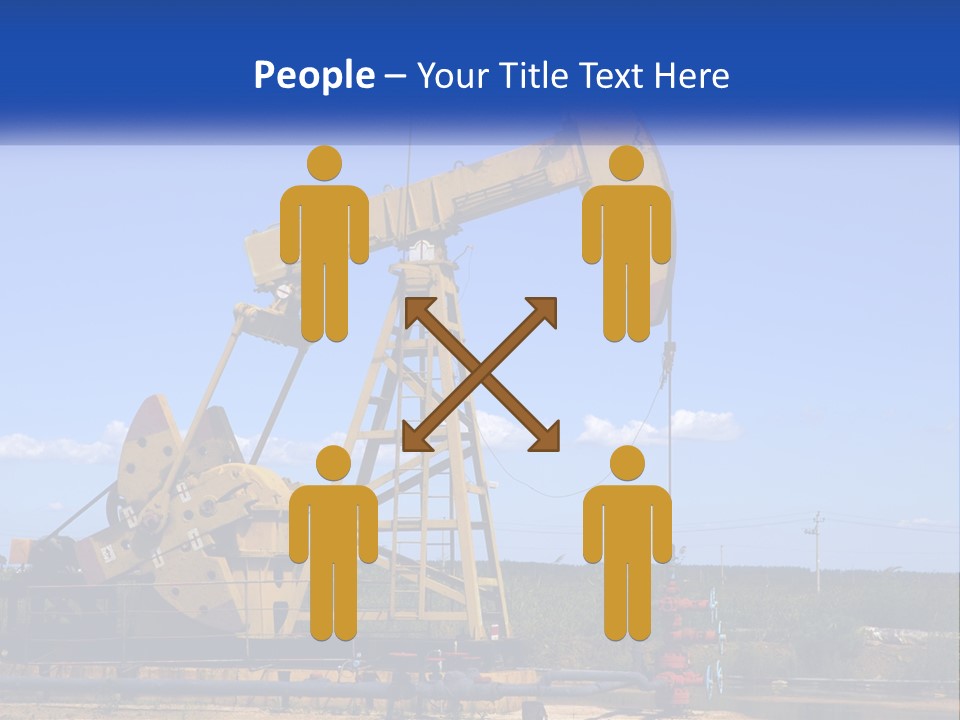 An Oil Pump With A Blue Sky In The Background PowerPoint Template