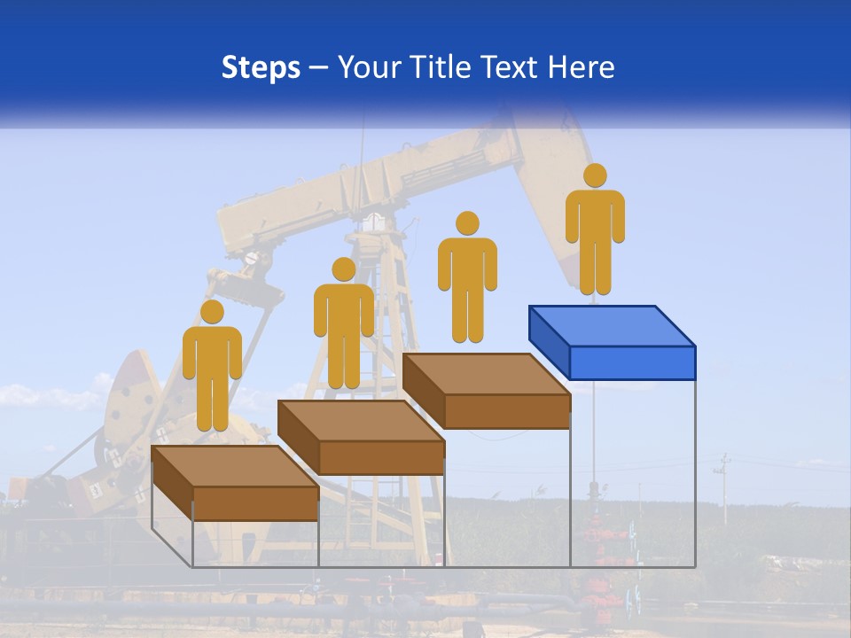 An Oil Pump With A Blue Sky In The Background PowerPoint Template
