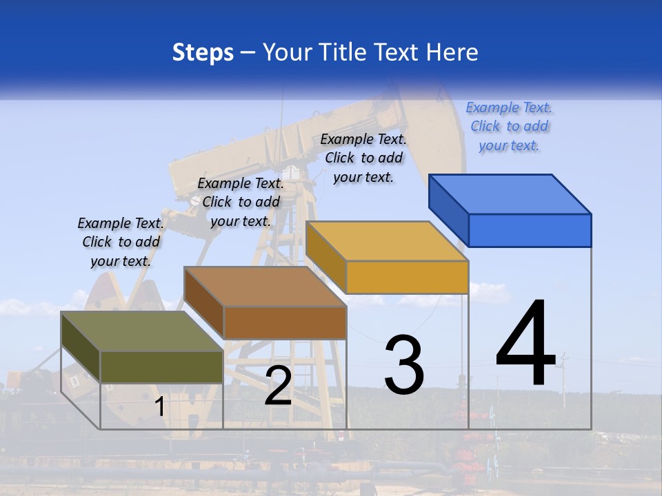 An Oil Pump With A Blue Sky In The Background PowerPoint Template