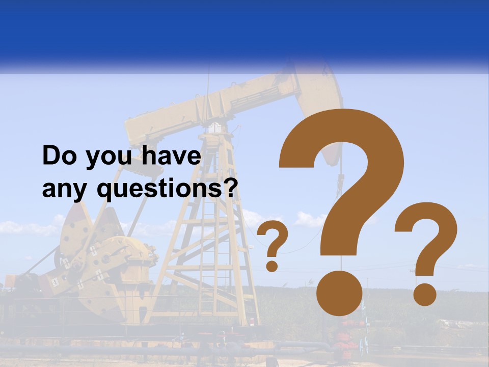 An Oil Pump With A Blue Sky In The Background PowerPoint Template