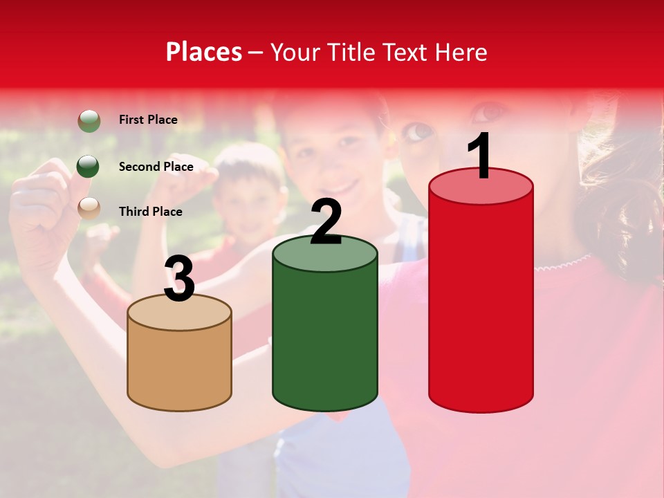 A Group Of Children Posing For A Picture PowerPoint Template