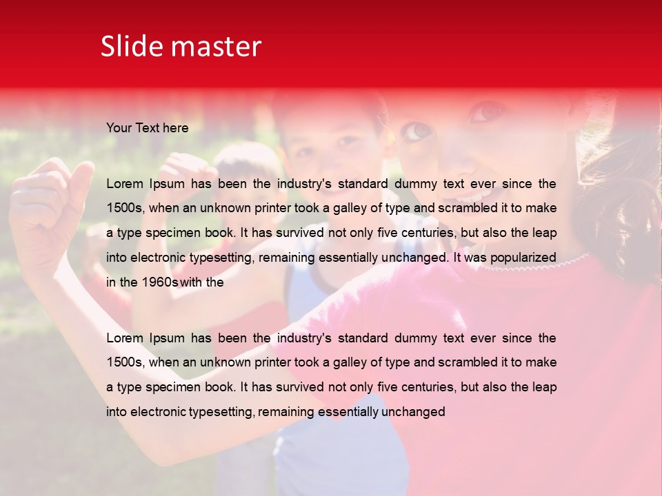 A Group Of Children Posing For A Picture PowerPoint Template