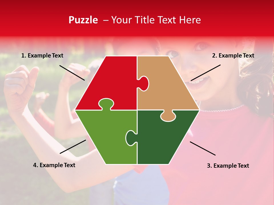 A Group Of Children Posing For A Picture PowerPoint Template