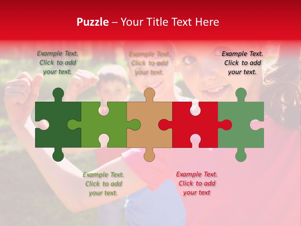 A Group Of Children Posing For A Picture PowerPoint Template