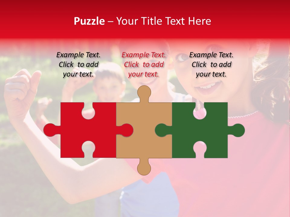 A Group Of Children Posing For A Picture PowerPoint Template