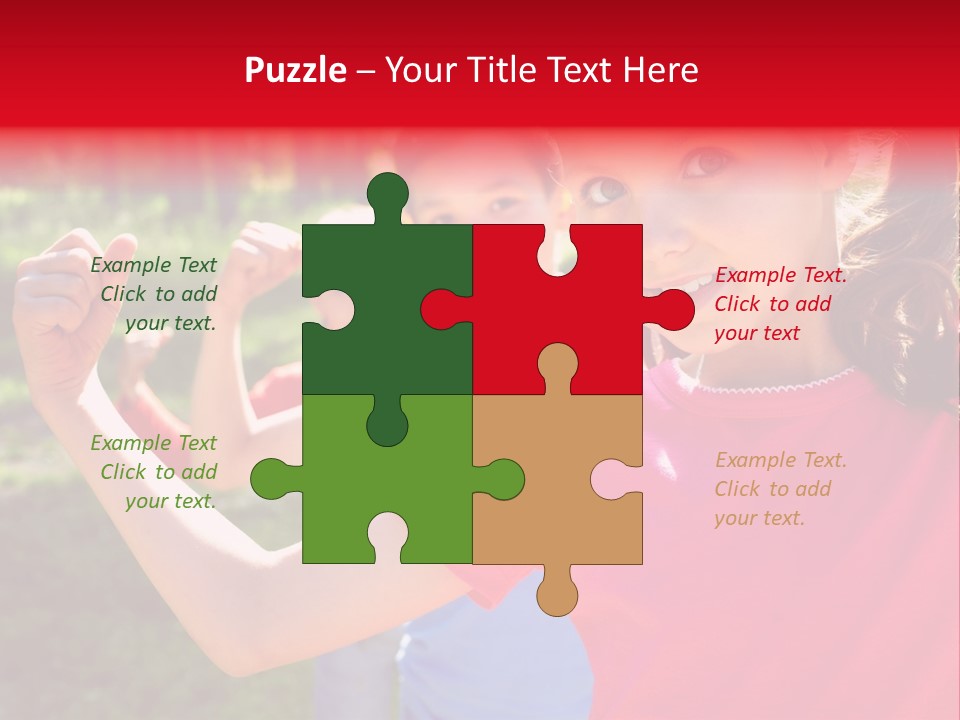 A Group Of Children Posing For A Picture PowerPoint Template