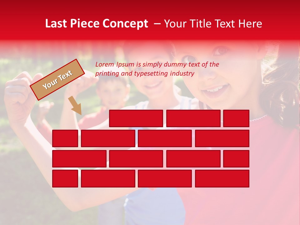 A Group Of Children Posing For A Picture PowerPoint Template