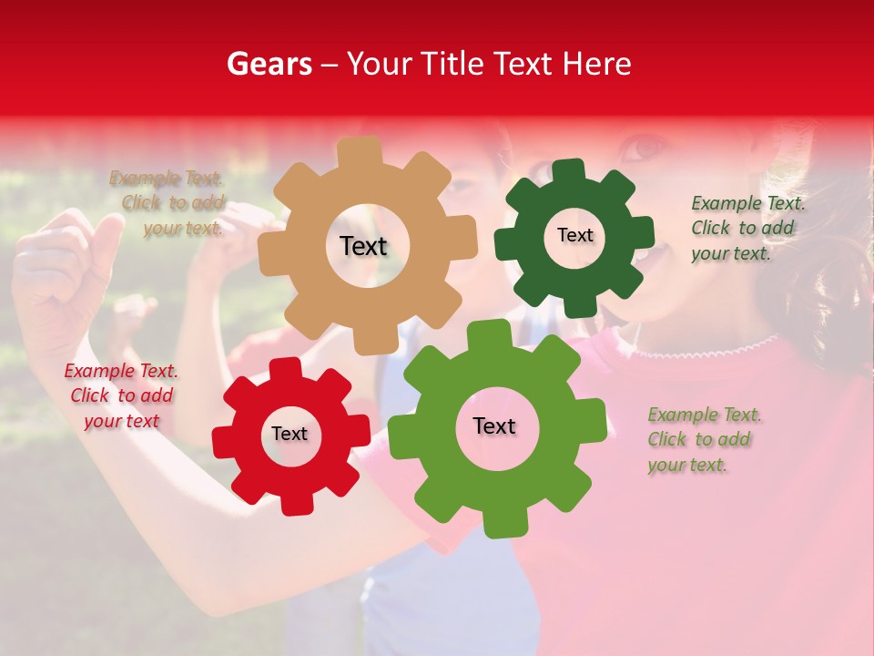 A Group Of Children Posing For A Picture PowerPoint Template