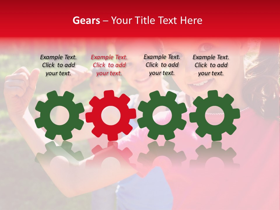 A Group Of Children Posing For A Picture PowerPoint Template