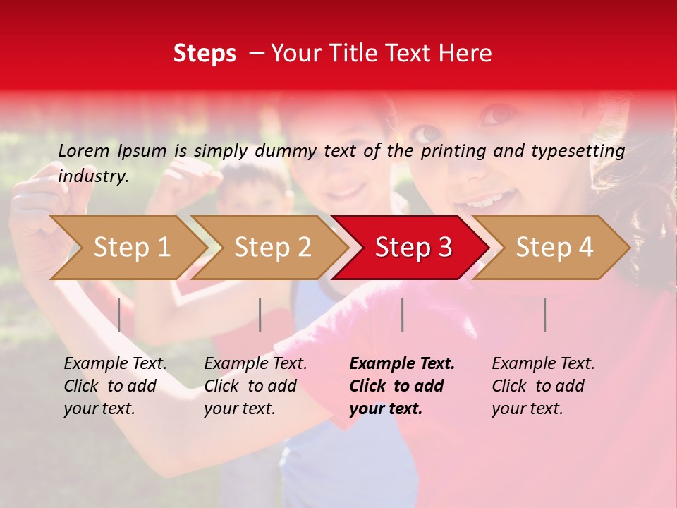 A Group Of Children Posing For A Picture PowerPoint Template