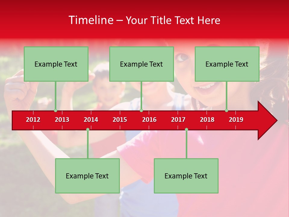 A Group Of Children Posing For A Picture PowerPoint Template