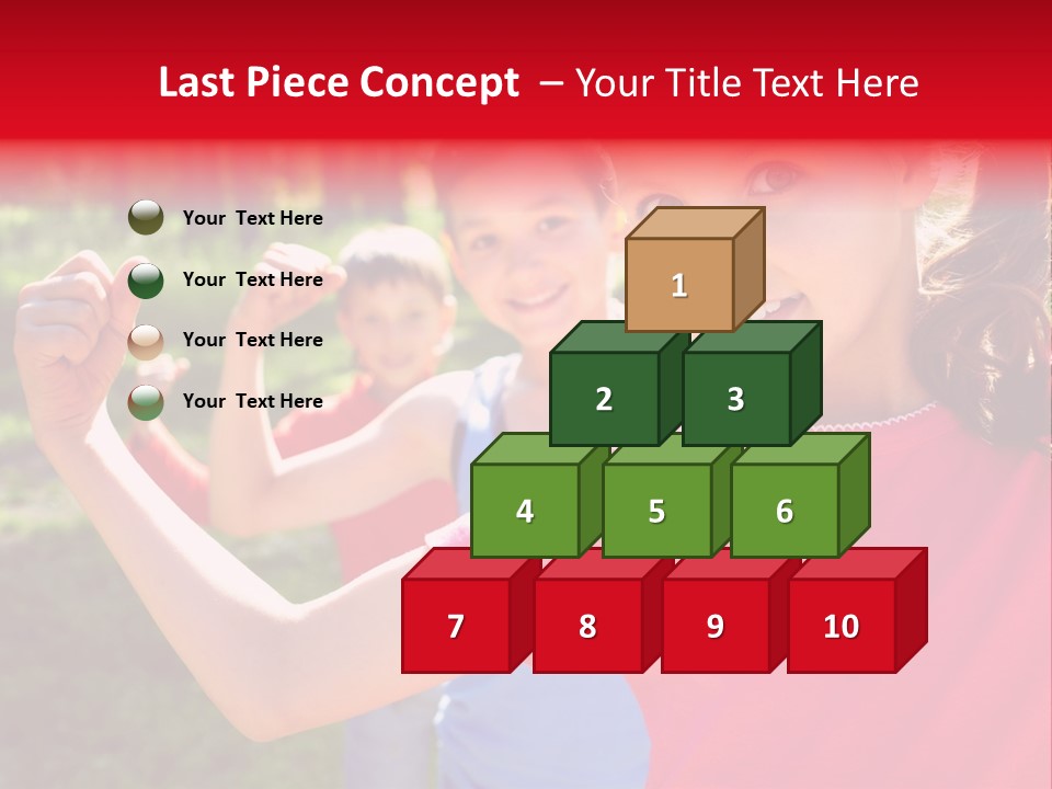 A Group Of Children Posing For A Picture PowerPoint Template